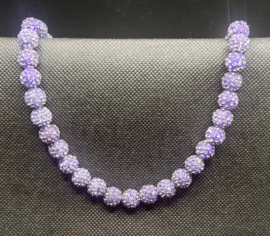 Solid Bling Necklace - Purple