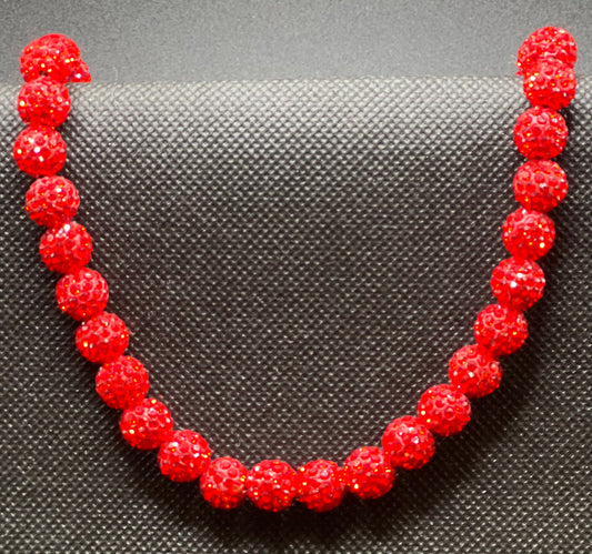 Solid Bling Necklace - Red Hot