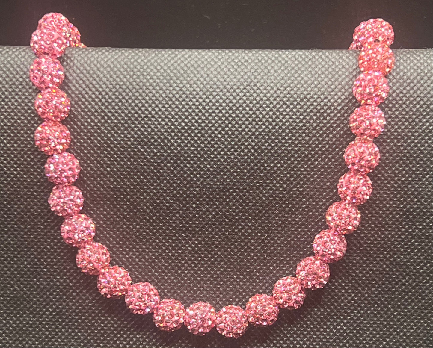 Solid Bling Necklace - Power Pink