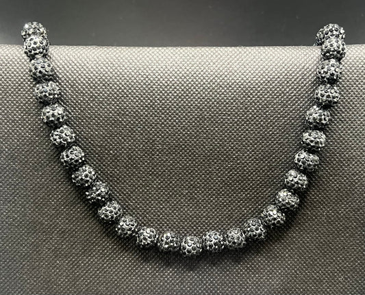 Solid Black Bling Necklace- Black out