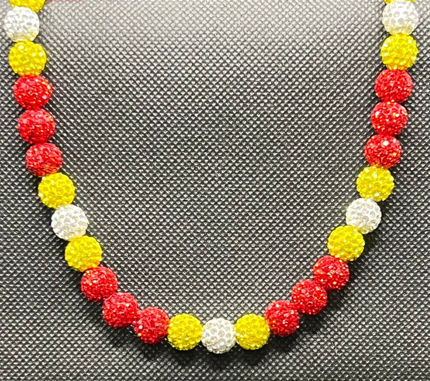 Bling Necklace - Red and Yellow