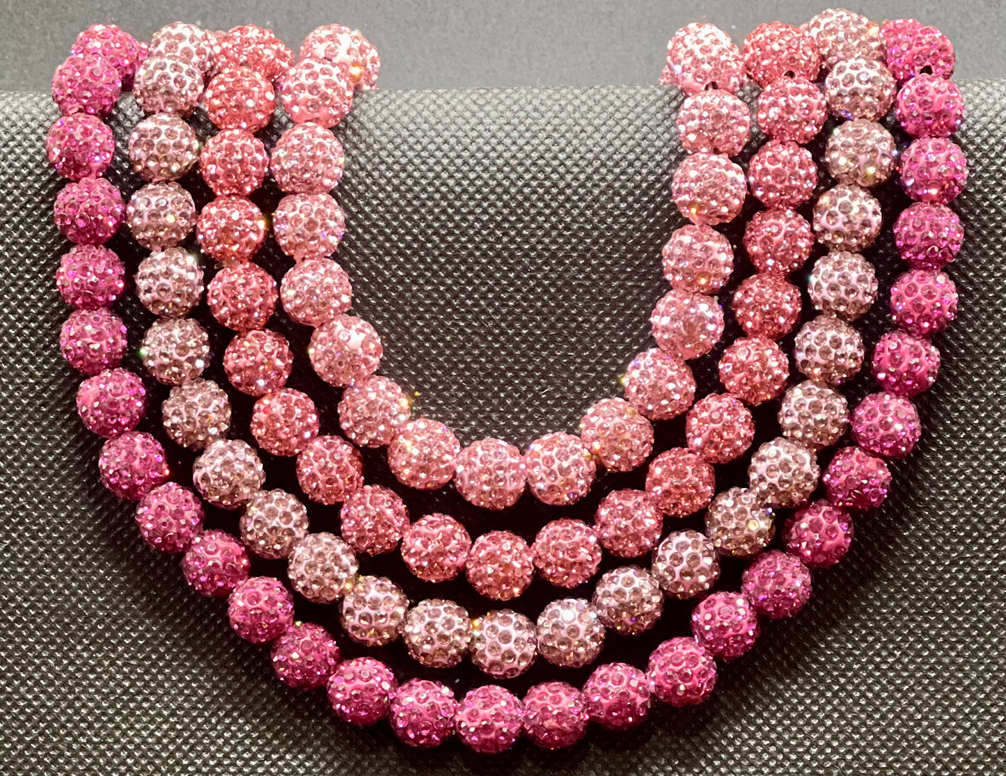 Solid Bling Necklace - Hot Fuschia