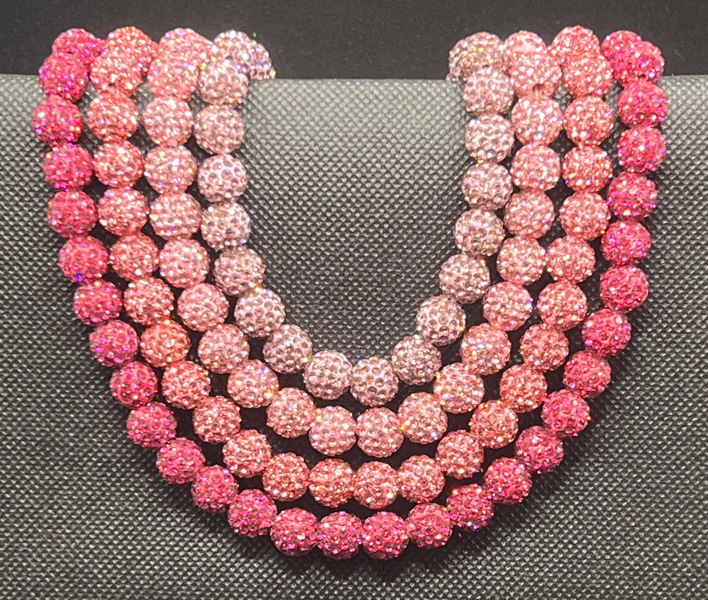 Solid Bling Necklace - Power Pink