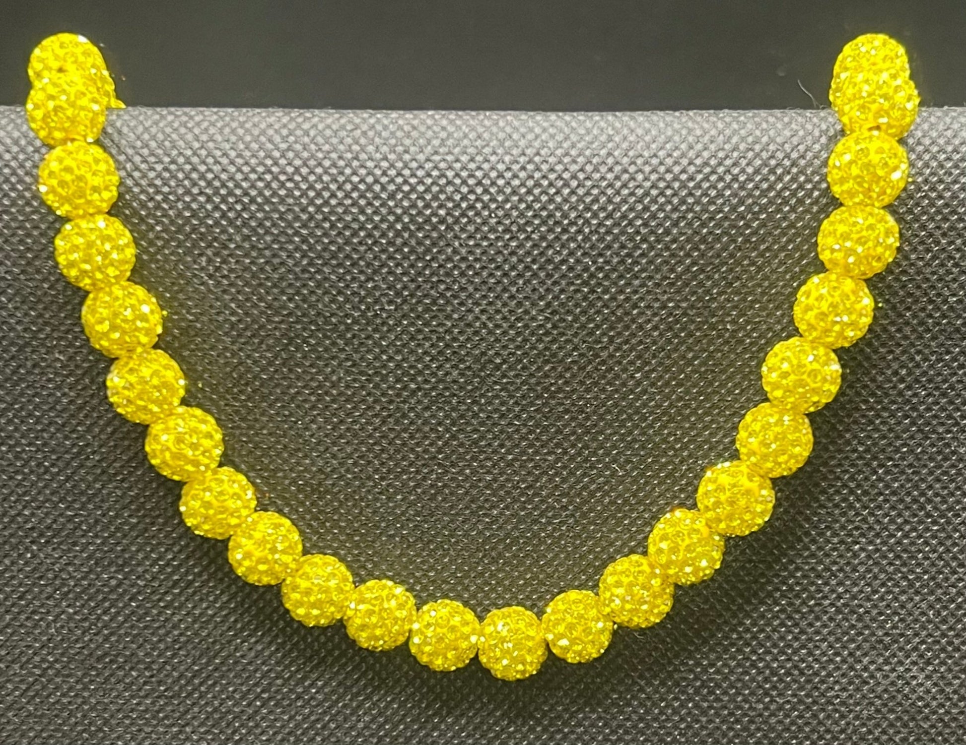 Solid Bright Yellow Bling Necklace - My Drip Game